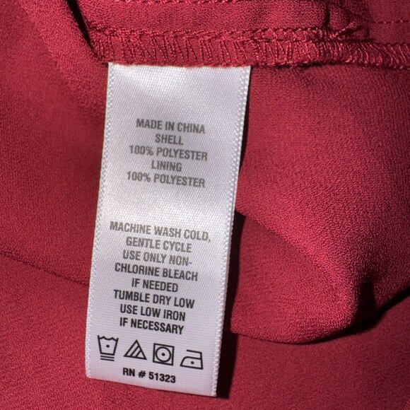 CECE Women’s Dress V Neck Ruffle Sleeve Maxi Elastic Waist Lined slit Small - Picture 6 of 7